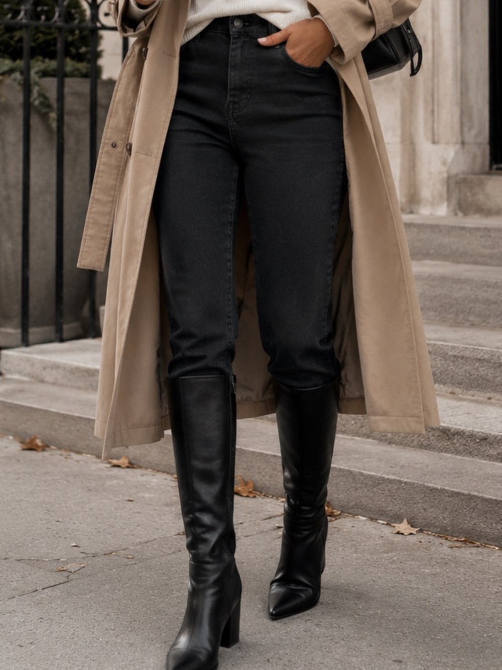 Eldorado Black Skinny Jeans Size 14 Stretch Denim Style Layering Fall Capsule